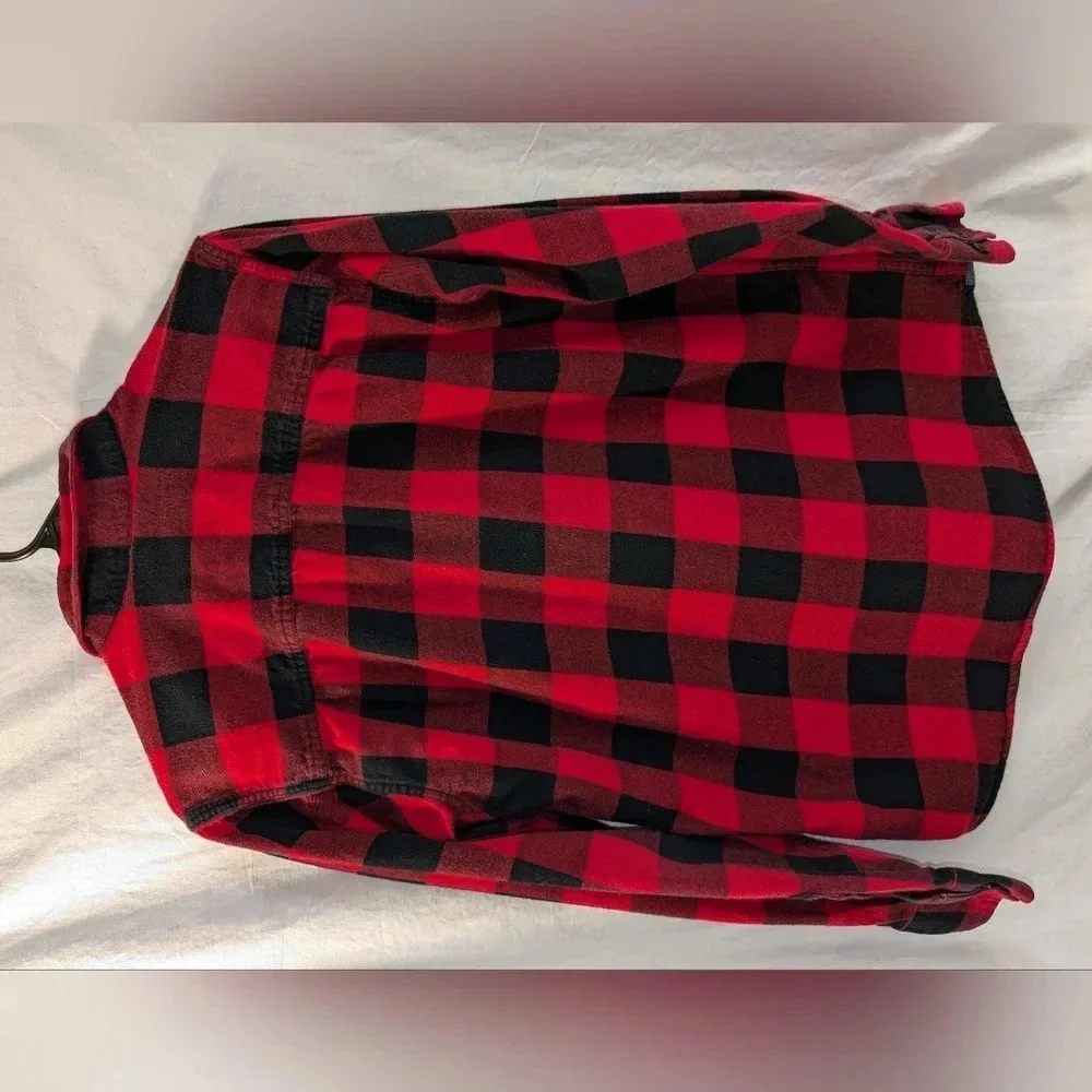 Weatherproof vintage red flannel long sleeve shirt